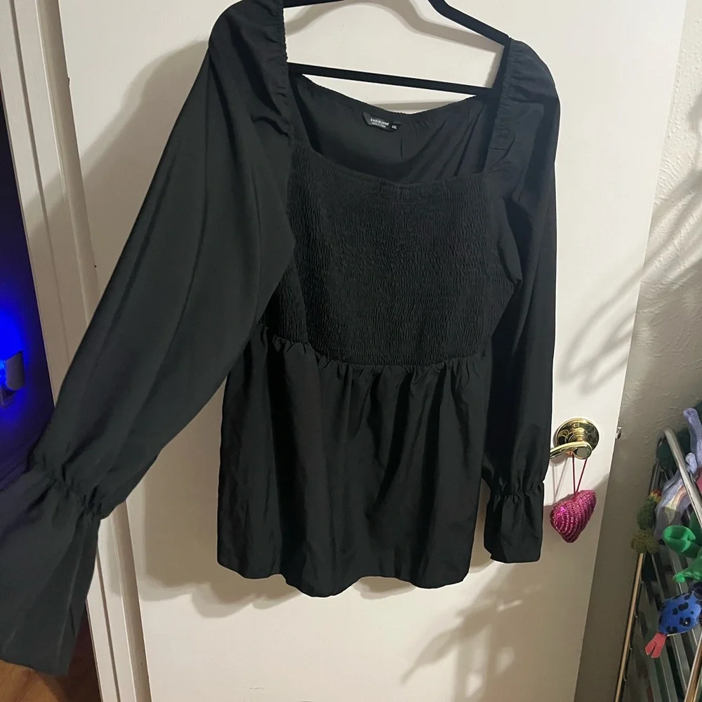 ❤️ 4X Black Long Sleeve Women's Top - Picture 7 of 12